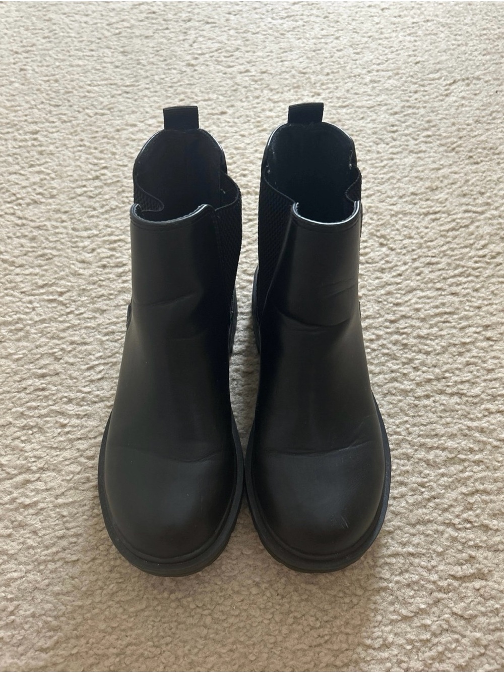 Soda Black Chelsea-Style Ankle Booties